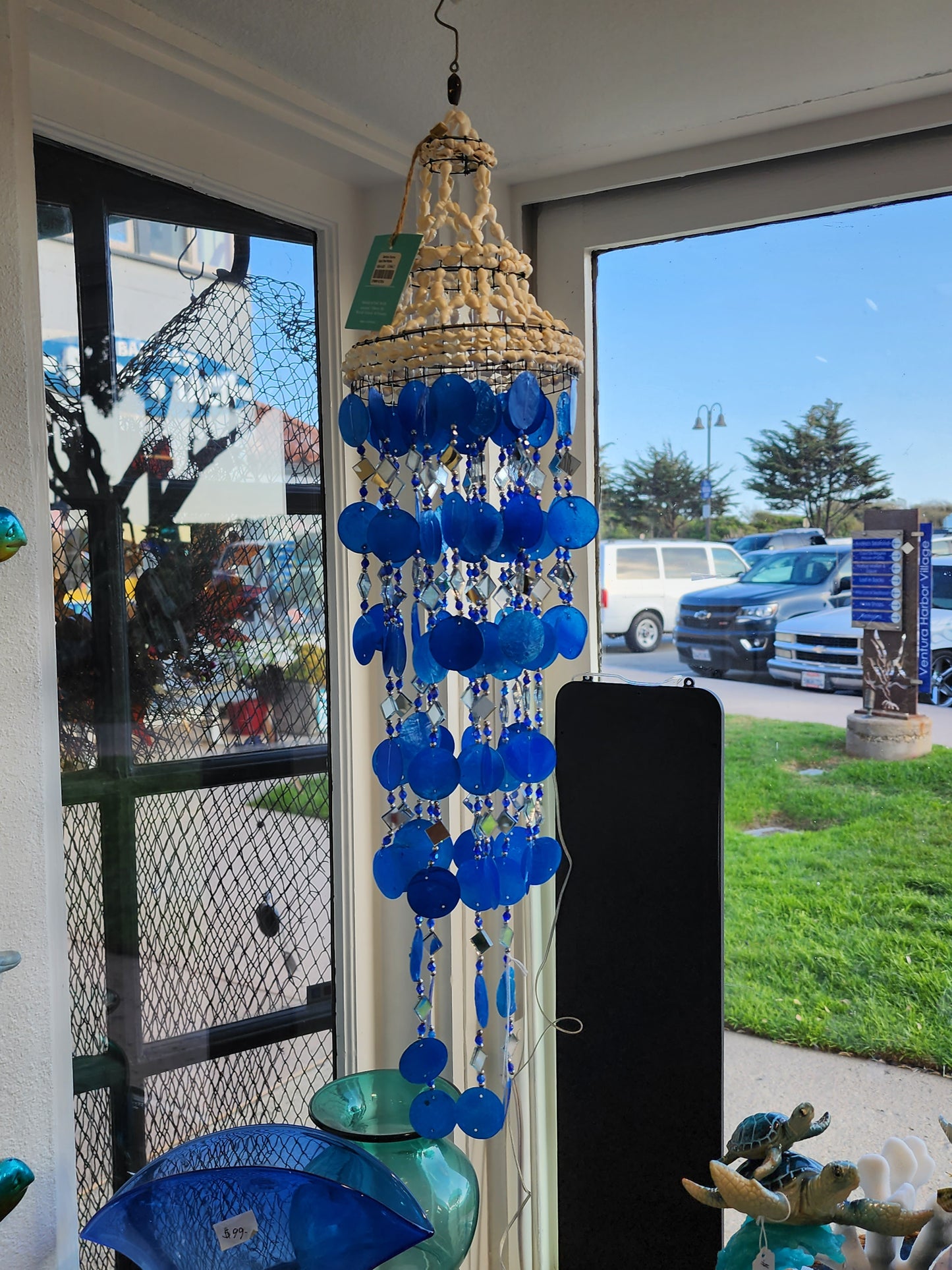 Royal Blue Capiz Shell mobile