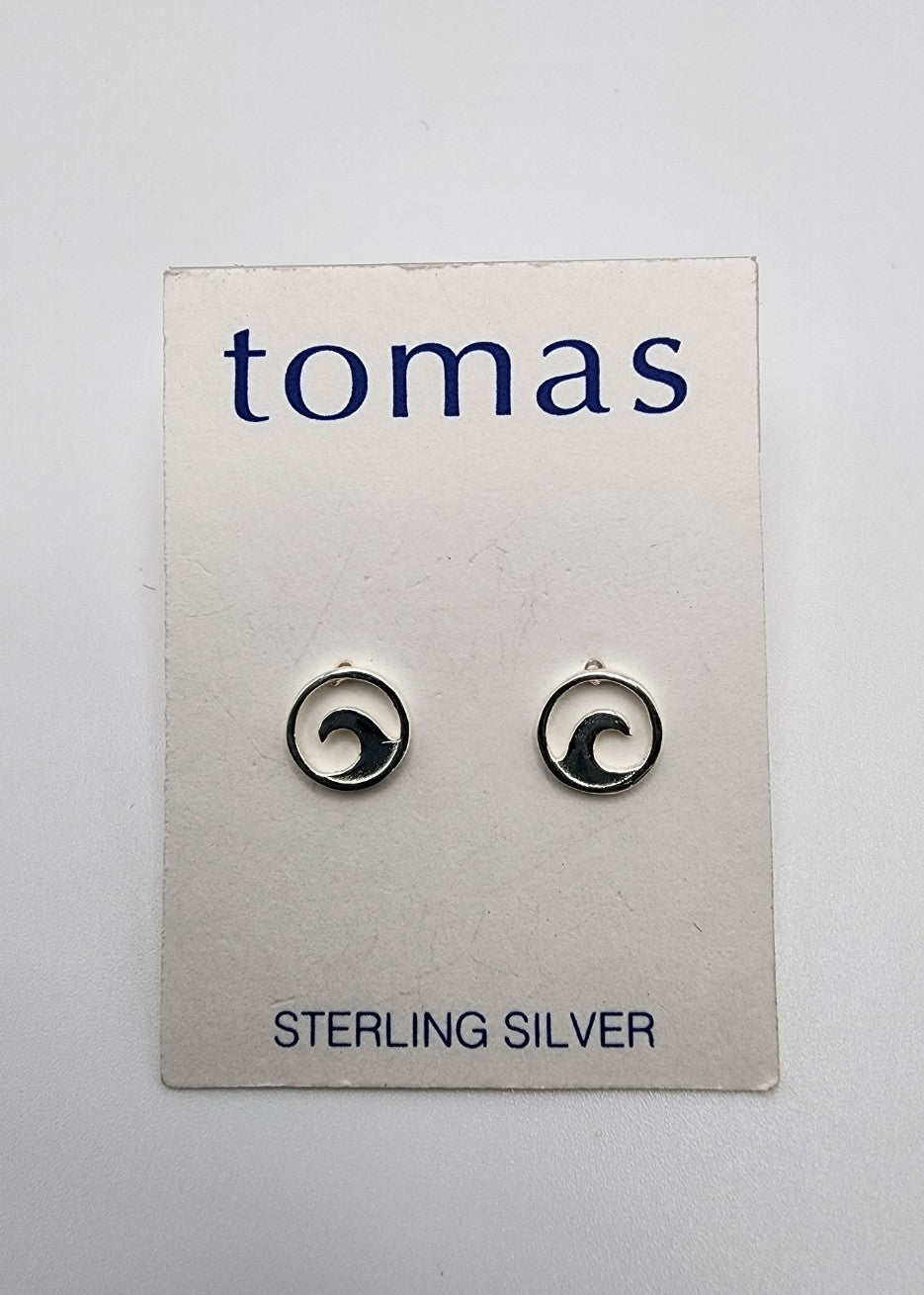Sterling silver wave earrings